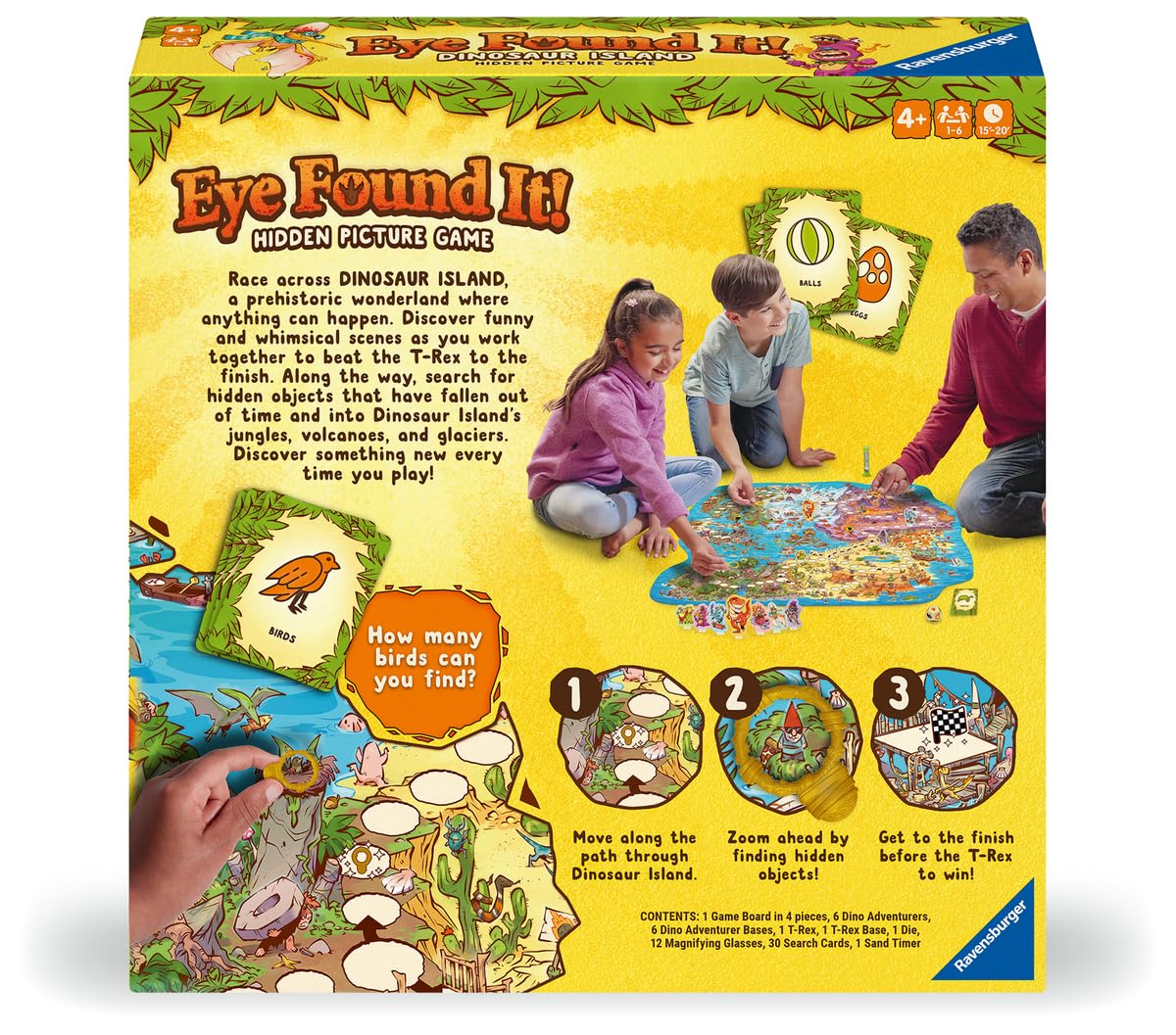 Ravensburger Dinosaur Island Eye Found It! Board Game - Skill-Building, Multicolor, FSC-Certified, Model 22678