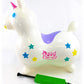 Gymnic Rody Magical Unicorn Inflatable Bounce & Ride  Matty's Toy Stop limited availability White Multi-Color (6924) with Pump Included