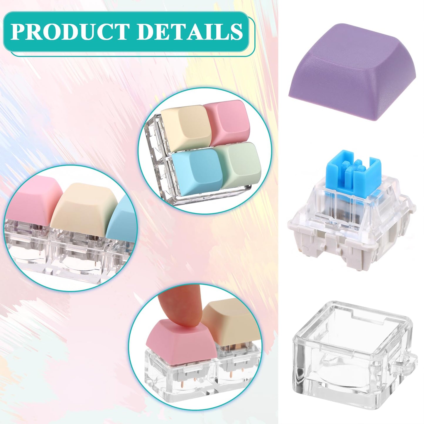 Oppaxf 6Pcs Keyboard Fidget Toy Keyboard Fidget Keychain Decompression Toys Fidget Clicker Keyboard Fidget Keychain Stress Relief Gifts for mature-themed to Relief Stress Pass The Time