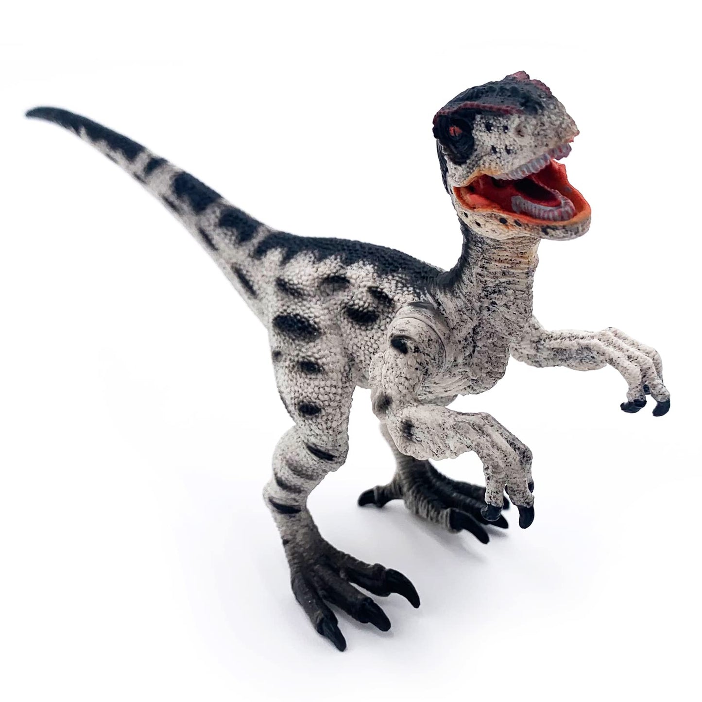 Gemini&Genius Velociraptor Dinosaur Toy For Kids, Raptor Dinosaur Action Figure With Movable Jaw And Hands, Realistic Dino World Toy As Gift And Collection Model For Kids Todders