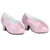 Sophia'S Sparkling High Heels With Closed Toes And Glitter Platform Pumps For 18 Inch Dolls, Pink