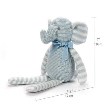 Fluffyfun Plush Baby Elephant Stuffed Animal Toy (Blue)