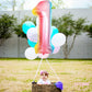 Katchon, Giant 40 Inch, Rainbow Number 1 Balloons - Number One Balloon For First Birthday | Foil Rainbow 1 Balloon For First Birthday | Rainbow 1 Year Old Balloon | First Birthday Decorations For Girl