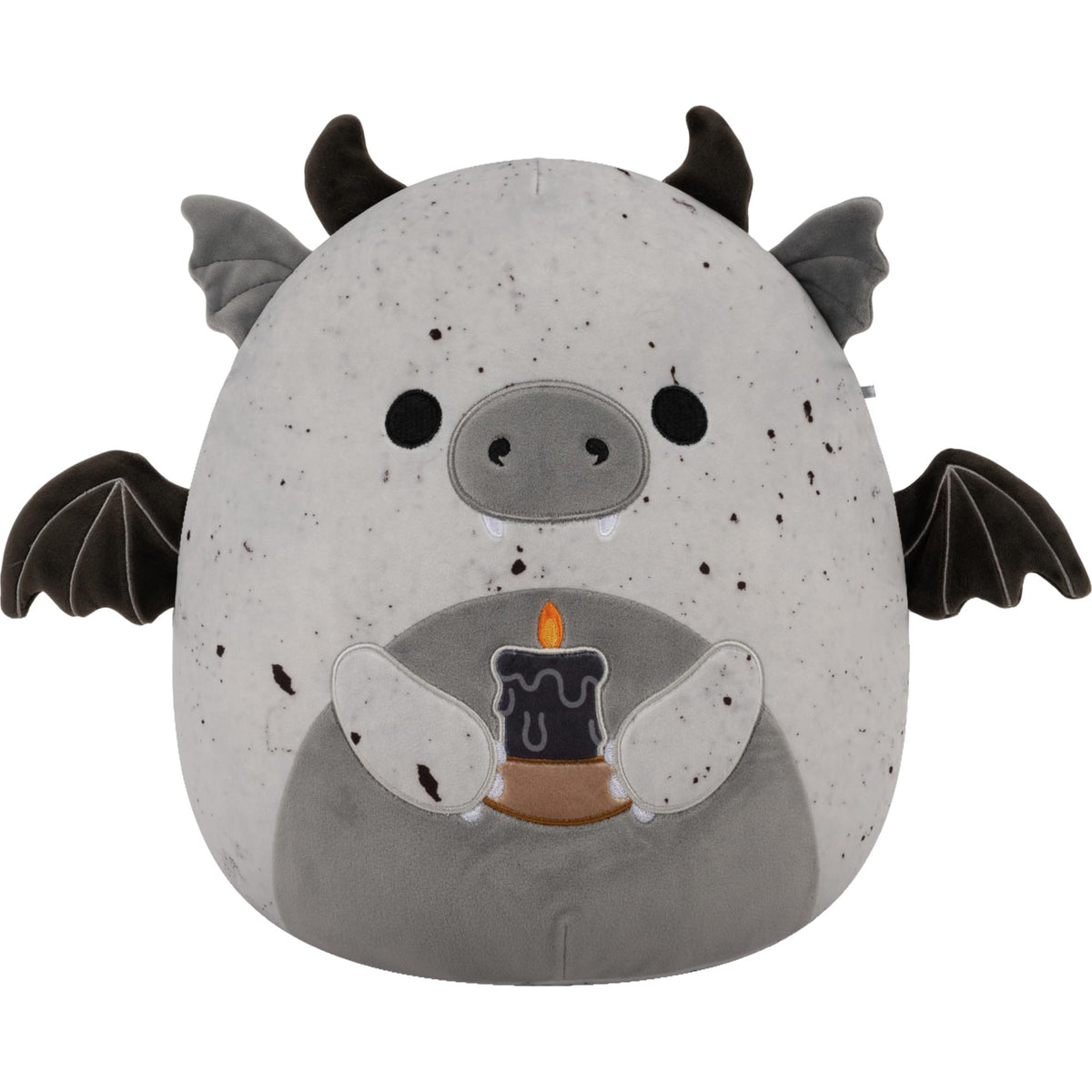 Squishmallows Original 12in Gio the Grey Speckled Gargoyle Holding Black Candle  Official Jazwares Halloween Plush (MediumSize