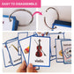 20PCS/Set Instrument Kids Gifts English Flash Cards Pocket Card Educational Learning Baby Toys for Children Pre-Kindergarten