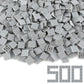 Light Bluish Gray 2×2 Tile ×500 Parts And Pieces Flat Moc Bricks, Bulk Building Blocks For Smooth Surface Wall Floor, Toy Accessories Compatible With Major Brands