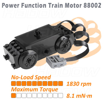 Habow Technic Power-Functions Train-Motor-Set 88002 (2Pieces) Compatible With Lego-Motor Moc Technic-Parts