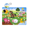 Farm Animals Sound Puzzle, Wooden Peg Puzzles With Sound For Toddlers And Preschoolers Ages 2Yrs+, Kids Educational Learning Peg Puzzles Toy Gift (6Pcs)