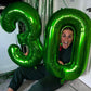 Green 3 Balloon, Number Balloons 40 Inch, 3Rd Birthday Decorations For Kids Girls Boys, Men Women Green Party Supplies For Party