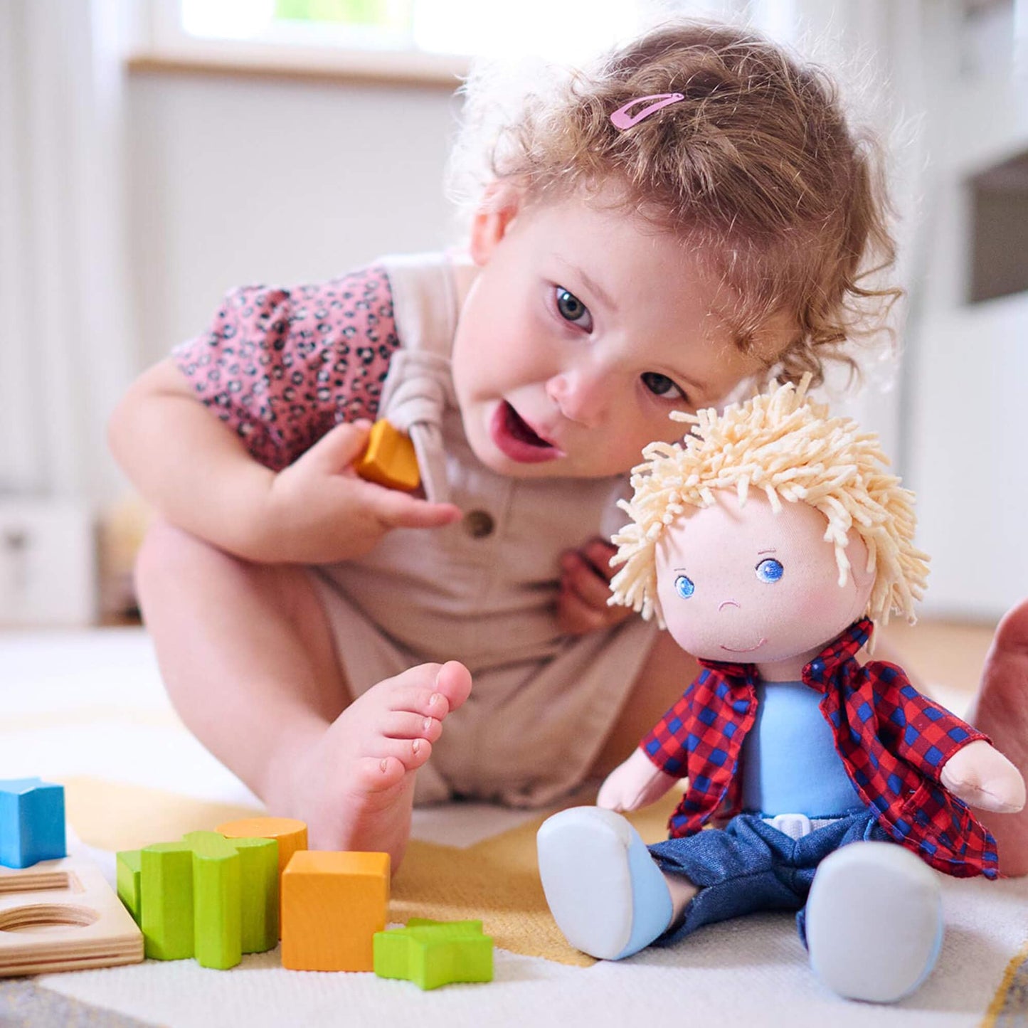 Haba Nick 12' Soft Doll - Baby Boy Doll With Blonde Hair And Blue Eyes (Machine Washable) Perfect Plush Toy For 18 Months & Up