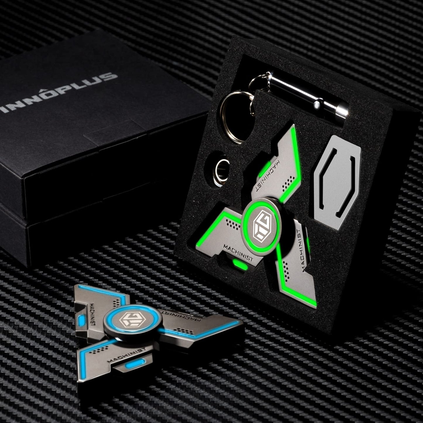 Fidget Spinners, Innplus Fidget Spinners For Kids, Fidget Toys, Fidgets For Kids,Metal Fidget Spinner With Luminous Light Stress