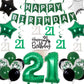 Cheereveal 21St Birthday Decorations For Her Him Green And Black Happy Birthday Banner Cake Topper Number 21 Foil Balloon Hanging Swirls For 21 Year Old Birthday Party Supplies