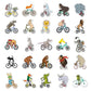 Animals Stickers For Kids, Cute Funny Bike Animals Sticker Vinyl Waterproof Decals For Laptop Water Bottle Skateboard Bumper Com