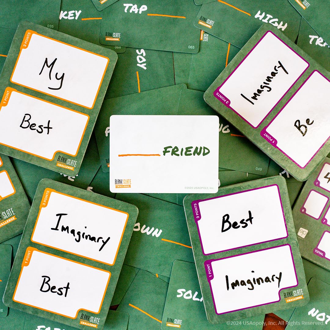 Usaopoly Blank Slate Challenge| Fun Family Friendly Board Game | Party Board Game | 2 Or 4 Players | Ages 8+ | 20 Minutes