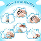 Relaxweex 12 Sets Cartoon Farm Party Favors Includes Cow Pattern Party Gift Boxes Blue Sky White Cloud Sunglasses DIY Christmas