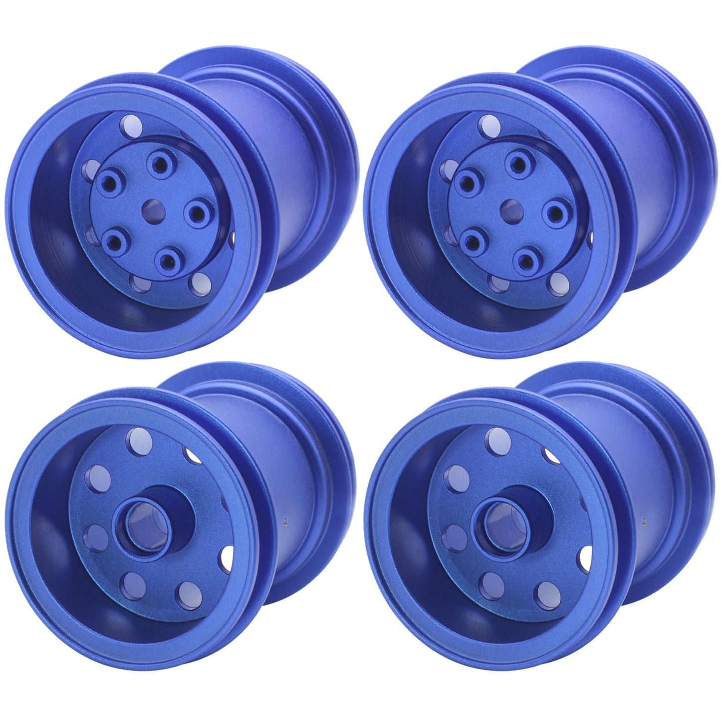 Hobohy Cw-01 Aluminum Wheels Hub Rims For Tamiya Cw01 Chassis Lunch Box Midnight Pumpkin Rc Car Upgrade Parts (Blue)