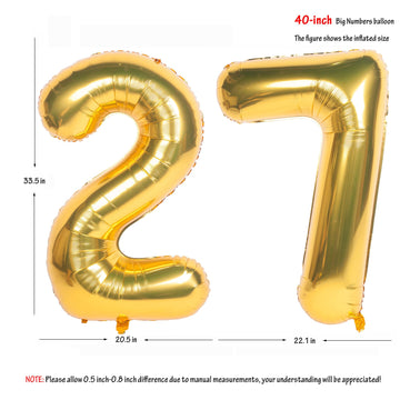 40 Inch Gold Number Balloons Helium Foil Mylar Balloon Birthday Party Banquet Decoration 27