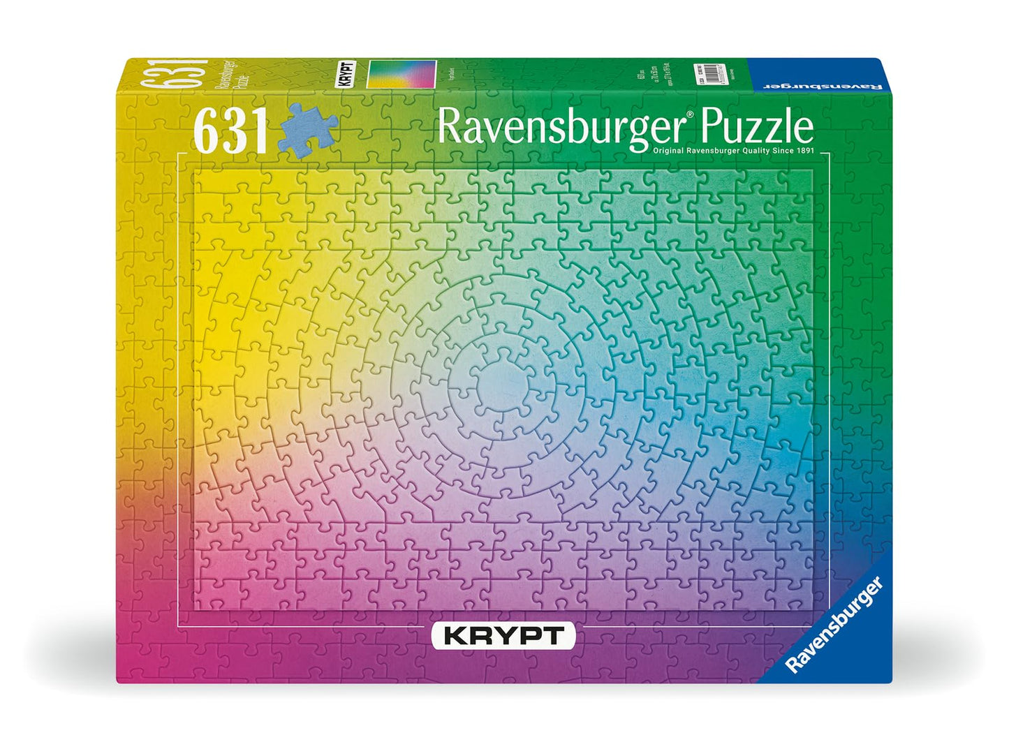 Ravensburger Krypt Gradient 631 Piece Challenge Jigsaw Puzzle For Adults - 12000146 - Handcrafted Tooling, Made In Germany, Ever