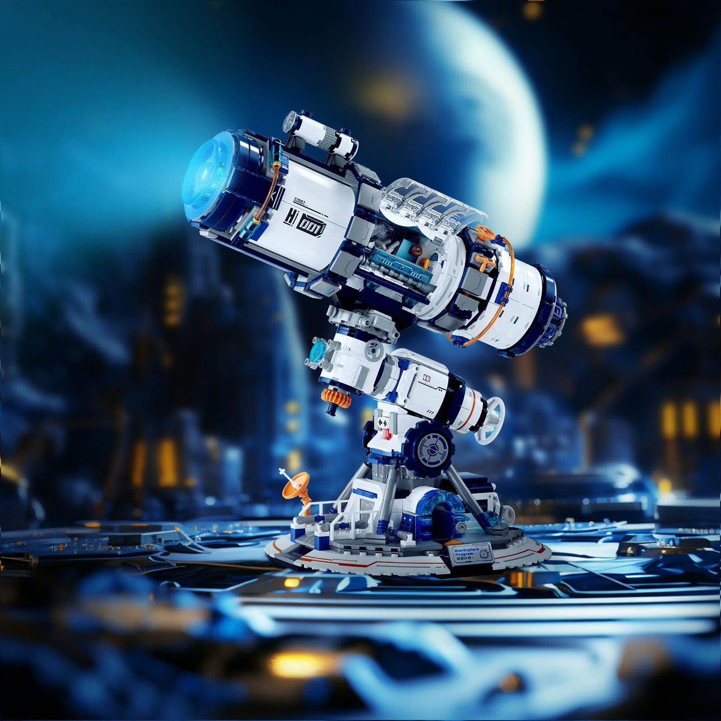 Jmbricklayer Space Telescope Building Sets For Adults, Cool Space Planet Building Toys With Lights 70009, Space Exploration Telescope Model Kits For Teens, Ideal Gift For Space Lovers, Kids 8+(995Pcs)