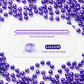 YAXINRUI 24 PCS Purple Bead Necklaces, Purple Mardi Gras Beads, Halloween Beads Necklaces, 33 Inch Round Beaded Necklaces Costum