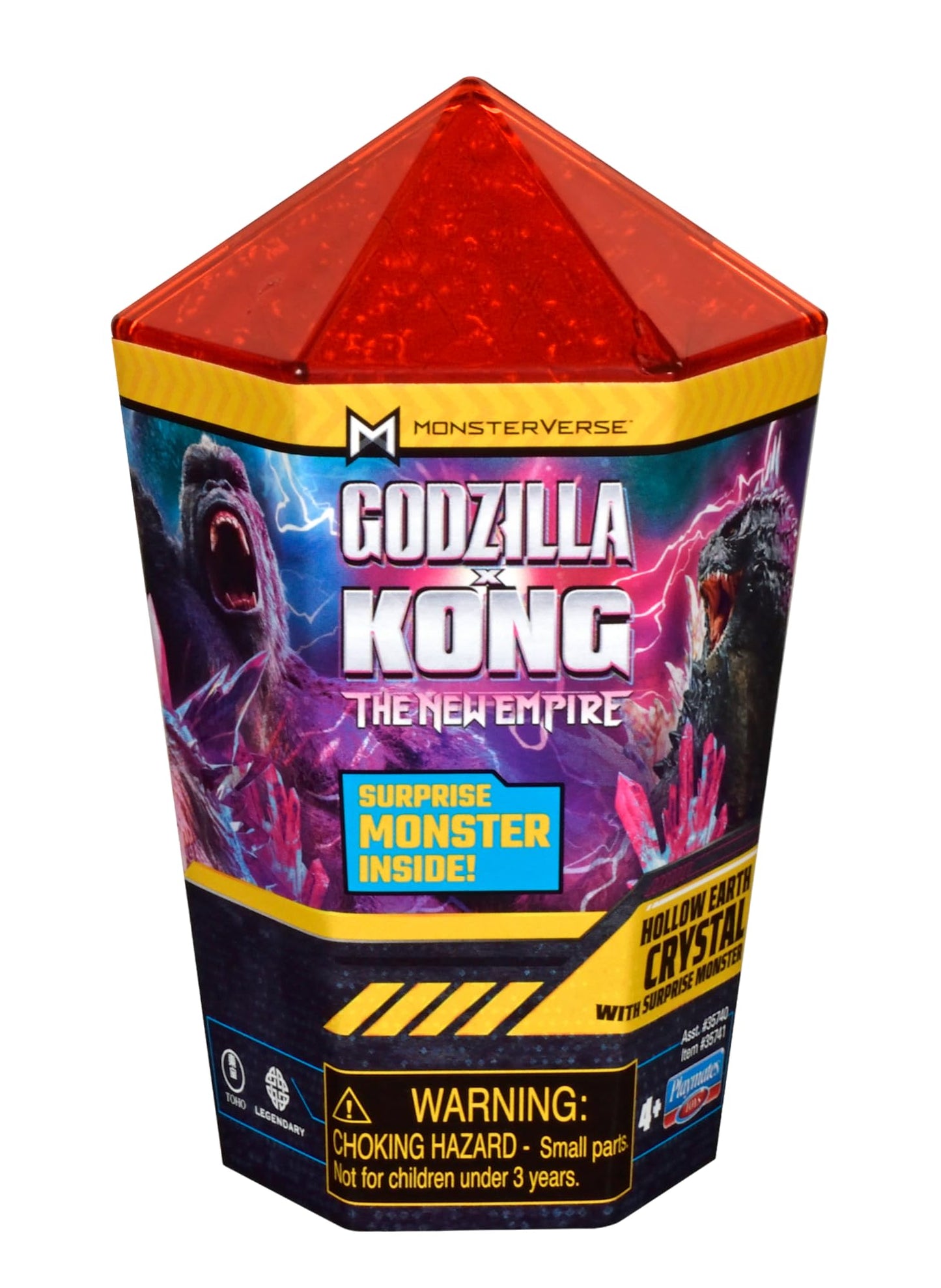 Godzilla vs. Kong Hollow Earth Crystal Mini Monster - 2" Multicolor Plastic - Model 35741