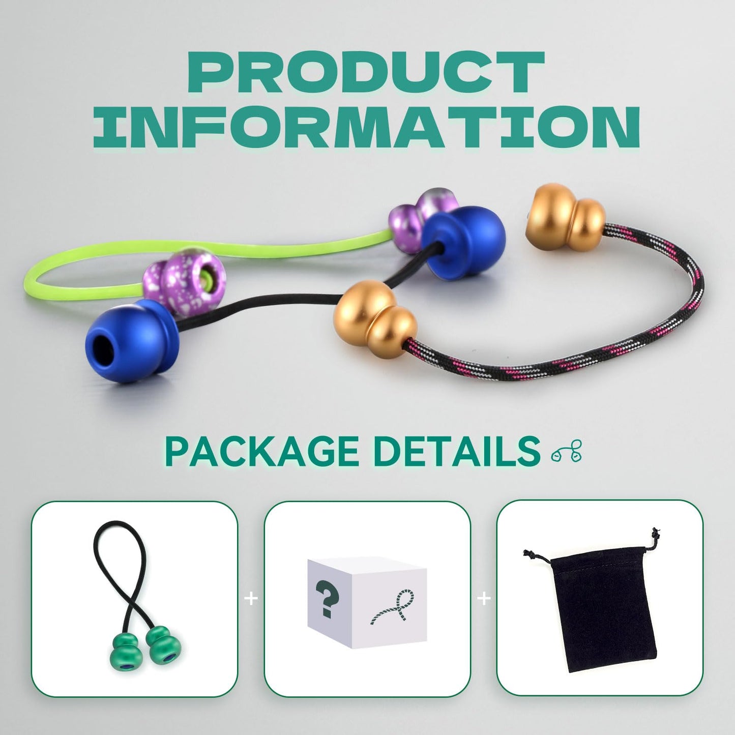 Fidget Beads - Worry Fidget Beads Spin & Bump - Made Of Aluminum Alloy - For Men Women Youngs Skill Players Creates A Bit Of Magic For You (Cala-Green)