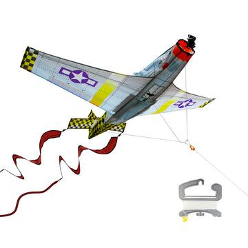 X-Kites Windnsun Super Size 3D Nylon Kite, Aircraft P-51 Mustang, 50 Inches Wide