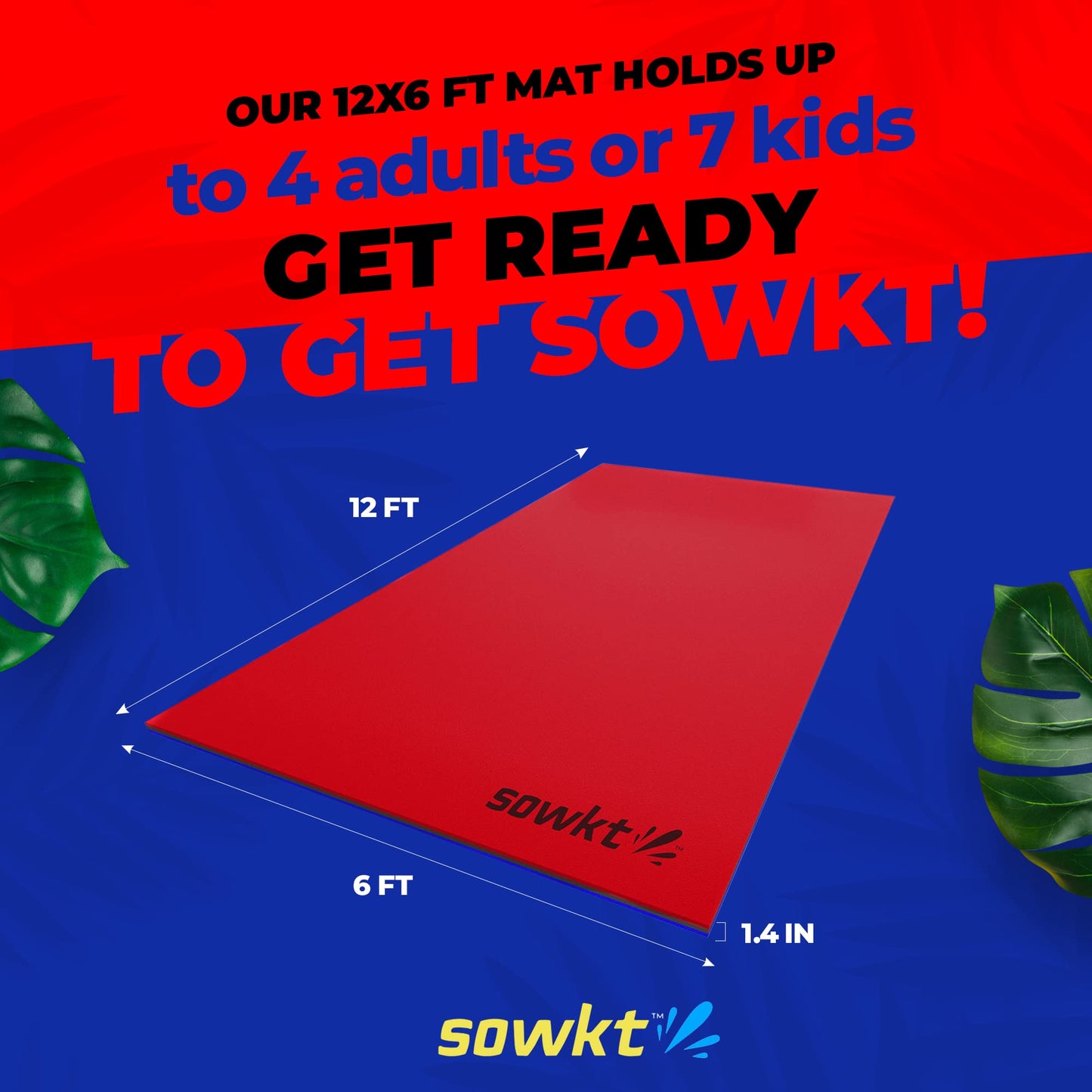 Sowkt Lily Pad Floating Mat (12 X 6 Ft) - Made In Usa Large Floating Mat For Lake And Boating - Floating Water Pad For Lakes | L