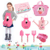Altdorff Kids Gardening Set, Garden Tools Kit For Kids Include Shovel, Rake, Fork, Kids Apron, Tote Bag, Garden Gloves And Watering Can, Garden Toys Gifts For Girls
