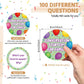 Pasimy 100 Pcs Family Conversation Cards Bulk Kids Question Card Games Fun Conversation Starters Cards Game for Kid mature-themed Family Road Trips Build Parent Child Relationship