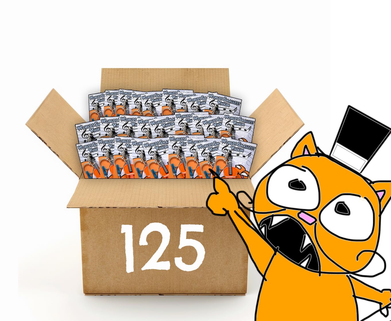 MunnyGrubbers - Original World's Smallest Violin Toy Keychain With Playable Sad Music - Tiny Mini Violin Keychain with Sound (WSV-V1-125P)