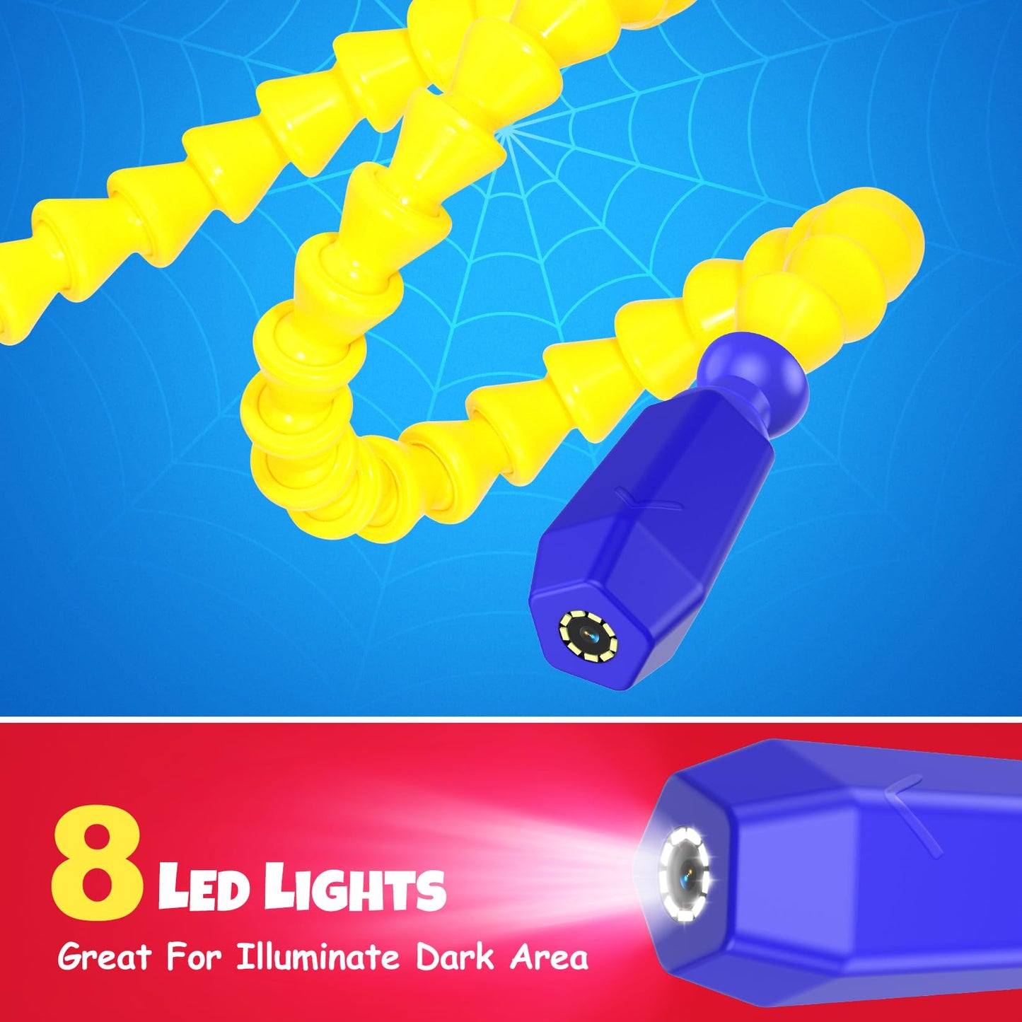 Borescope Snake Camera With Light For Kids, Educational Stem Toys For Boys & Girls 4-6, Unique Birthday Gifts For Kids 4 5 6 7 8