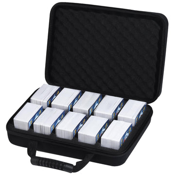 Lumus&Solem Carrying Case For Cards Against Humanity Game, Hard Cards Box Compatible With Ptcg Cards, Mtg Cards, And Sports Cards, Card Holder Storage 1200-2200 Cards (Black)