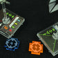 Litko Space Fighter Target Lock Token Set | Ship Number | Compatible With Star Wars: X-Wing (Single-Sided #1-9, Fluorescent Blue & Fluorescent Orange)