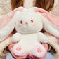 Mukorolee 2Pcs Reversible Carrot Strawberry Bunny Plush With Zipper, Easter Bunny Stuffed Animal Toy, Cute Rabbit Plushie Birthd