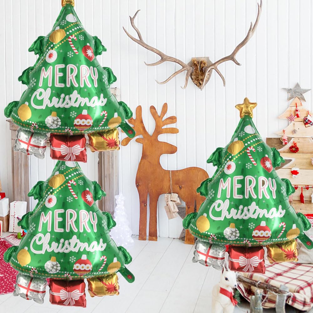 Hadckja Christmas Tree Balloons Christmas Balloons Christmas Tree Foil Balloons For Christmas-Themed Party Birthday Party Suppli