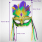 Lux Trends Set Of 2 Mardi Gras Masquerade Mask Feathers Venetian Carnival Mask For Carnival Halloween Cosplay Party For Women (F
