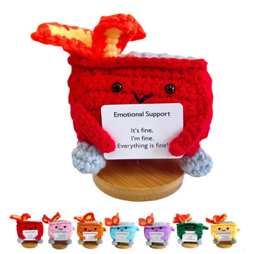 Nordkawa Emotional Support Dumpster- Handmade Crochet Dumpster Fire Doll, Christmas Dumpster Fire Knitting Toy Ornaments With Po