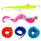 SHENGSEN Fuzzy Worm Toys - 120 Pieces String Trick Toy for Kids & Cats, 12 Colors, Polyester, Model AM108-120-B-12