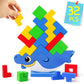 Wooden Tetra Tower Game,32 Pcs Wooden Stacking Toys, Balance Tower Game,Building Blocks Toy For 1 Players+ Family Games, Parties, Travel