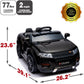 u URideon 12V Ride on Car, Battery Powered Electric Cars for Kids,Remote Control, Music,Black