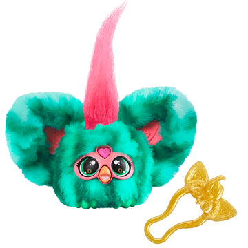 Furby Furblets Mello-Nee Mini Friend, Summer Chill Music, Speaks Only Furbish, Electronic Plush Toys For Girls & Boys, Interactive Pets, Watermelon Red & Green, Easter Basket Stuffers, 6+
