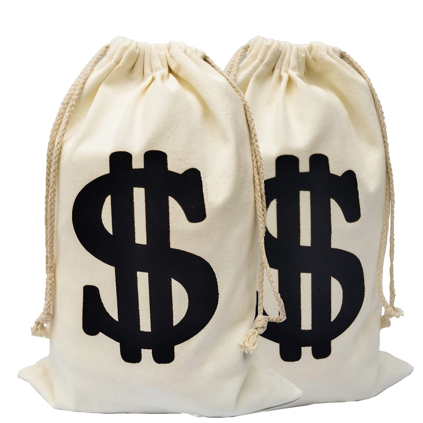 Eylola 2Pack Money Bags Money Bag Costume Money Bag Props Money Bags Decor For Party11.8 X 15.7 Inches Money Bag Dollar Sign Car