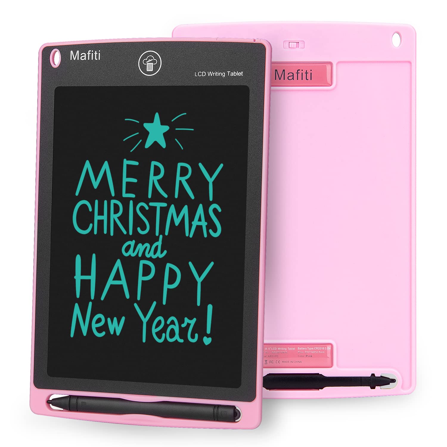 Mafiti LCD Writing Tablet 8.5 Inch Electronic Writing Drawing Pads Portable Doodle Board Gifts for Kids Toys for Girls Pink