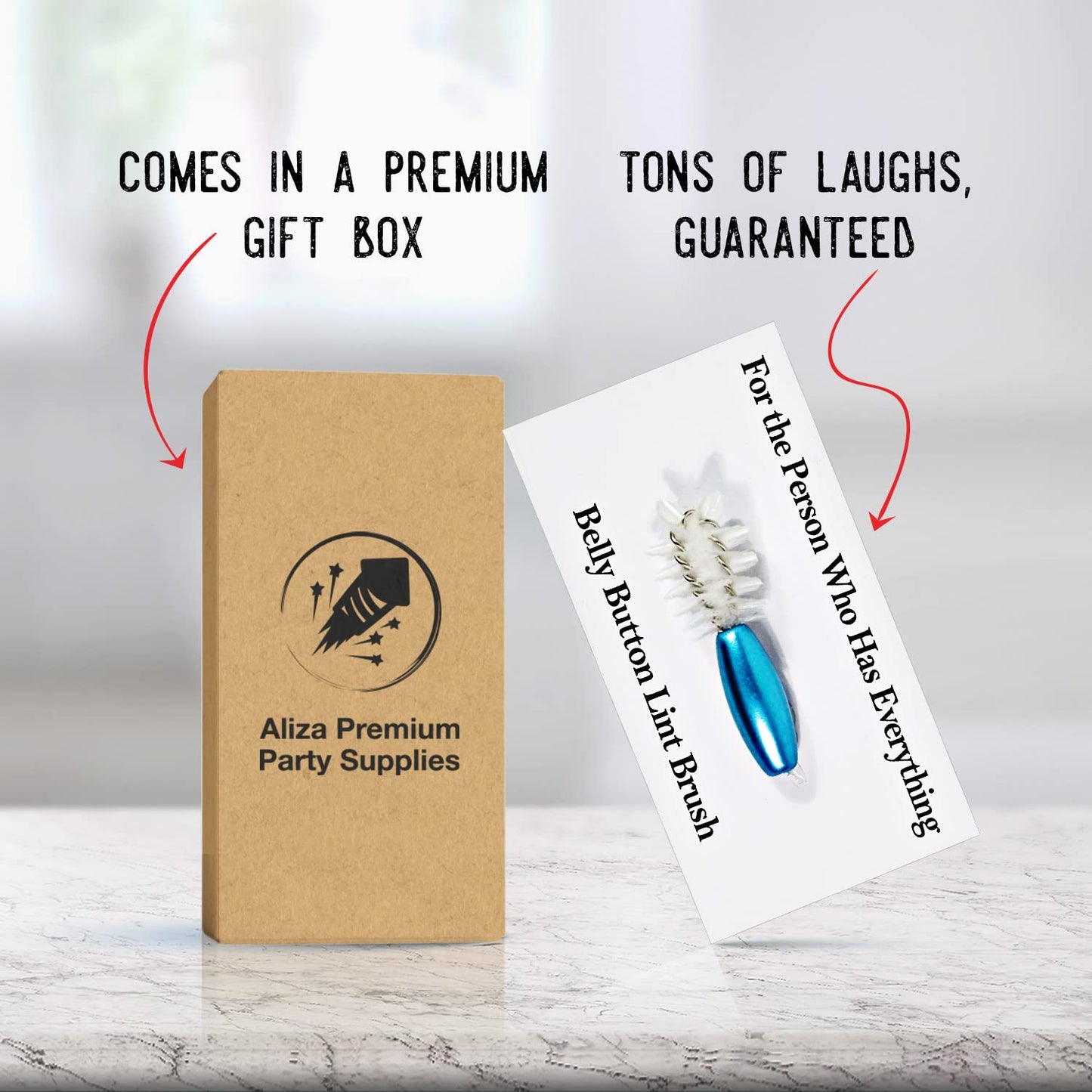 Gift For Husband By Aliza | Belly Button Lint Brush – Funny Christmas Gag Gift For Adults - White Elephant Gifts, Secret Santa Gifts, Stocking Stuffers For Men, Boyfriend, Friend