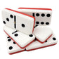 Marion Domino Double 6 Red & White Two Tone Jumbo Tournament Professional Size With Spinners In Elegant Black Velvet Case.