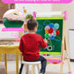 Easel for Kids,Toddler Art Easels for Painting, Stand Kids Easel White Board Dry Erase,Height Adjustable Double-Sided Magnetic W