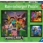 Ravensburger - Minecraft Biomes - 49 Piece Jigsaw Puzzle 3-Pack Set - Pixelated Forests  Oceans & More - Bright  Stunning Imagery - enhanced Quality - Ideal Gift - Screen-Free Fun - Children Age 5+