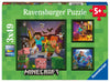 Ravensburger - Minecraft Biomes - 49 Piece Jigsaw Puzzle 3-Pack Set - Pixelated Forests  Oceans & More - Bright  Stunning Imagery - enhanced Quality - Ideal Gift - Screen-Free Fun - Children Age 5+