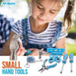 Hi-Spec 18pc Blue Kids Tool Kit Set & Child Size Tool Bag. Real Metal Hand Tools for DIY Building, Woodwork & Construction